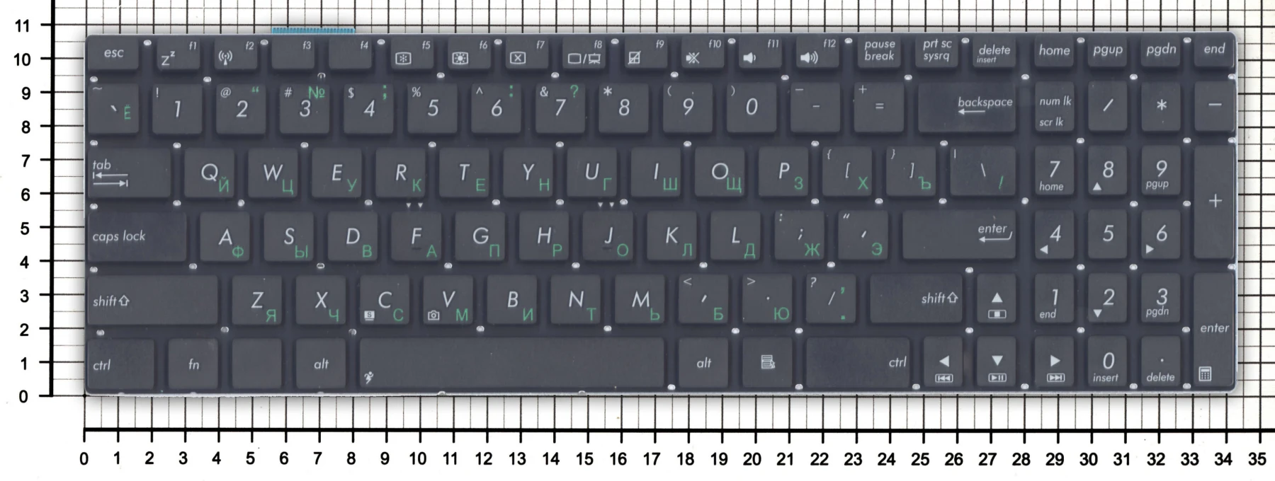 Клавиатура для ноутбука Asus N56 N56V N76 N76V черная|Клавиатуры замены| |