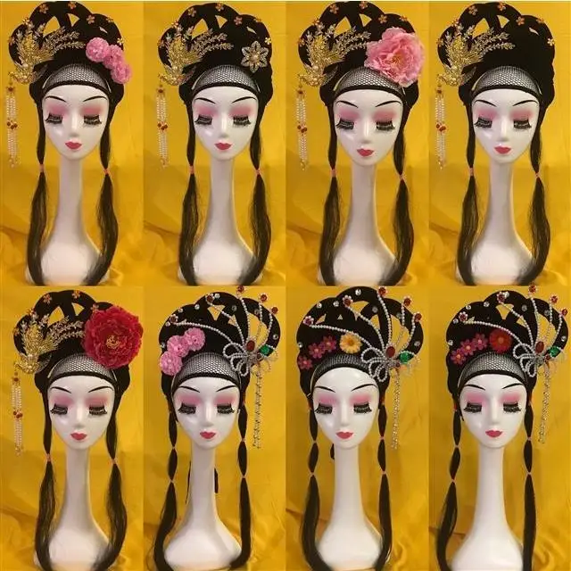 Китайские волосы длинный черный парик конский хвост кавайные парики для косплея