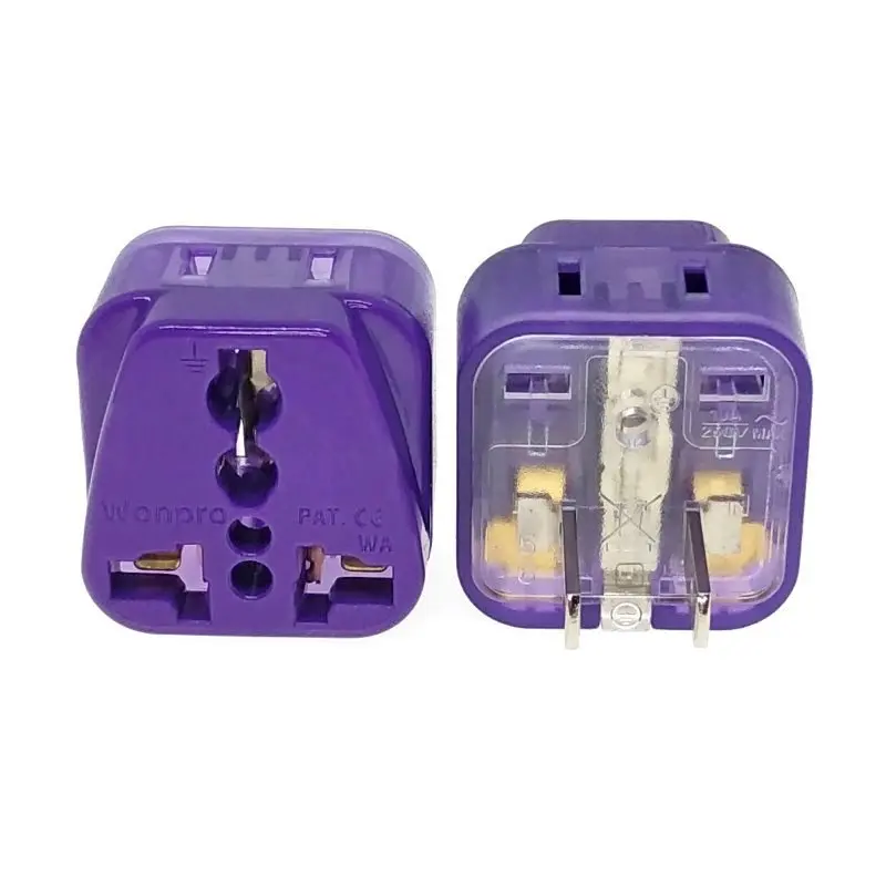 2 шт., дорожный адаптер 2 в 1, для США, Канады, Японии