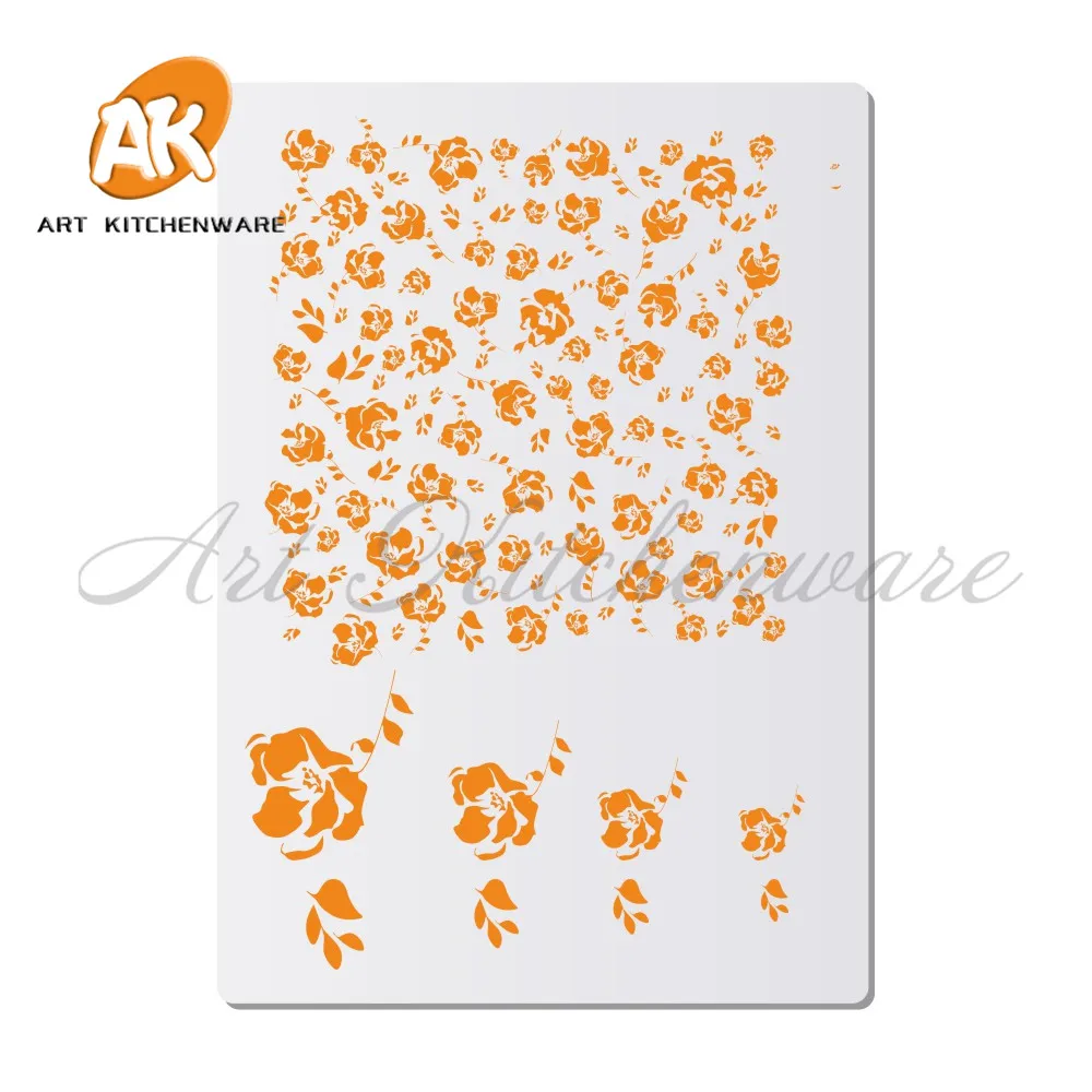 

Трафареты для раскрашивания розы ручной работы, скрапбукинг, раскраска стен, разбрызгиватель, DIY шаблон для украшения дома