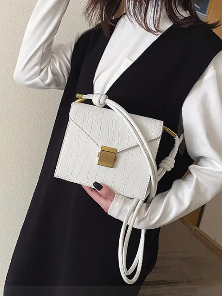 

pattern Square Crocodile Crossbody Bag 2021 Fashion New Quality PU Leather Women's Designer Handbag Lock Shoulder Messenger bags