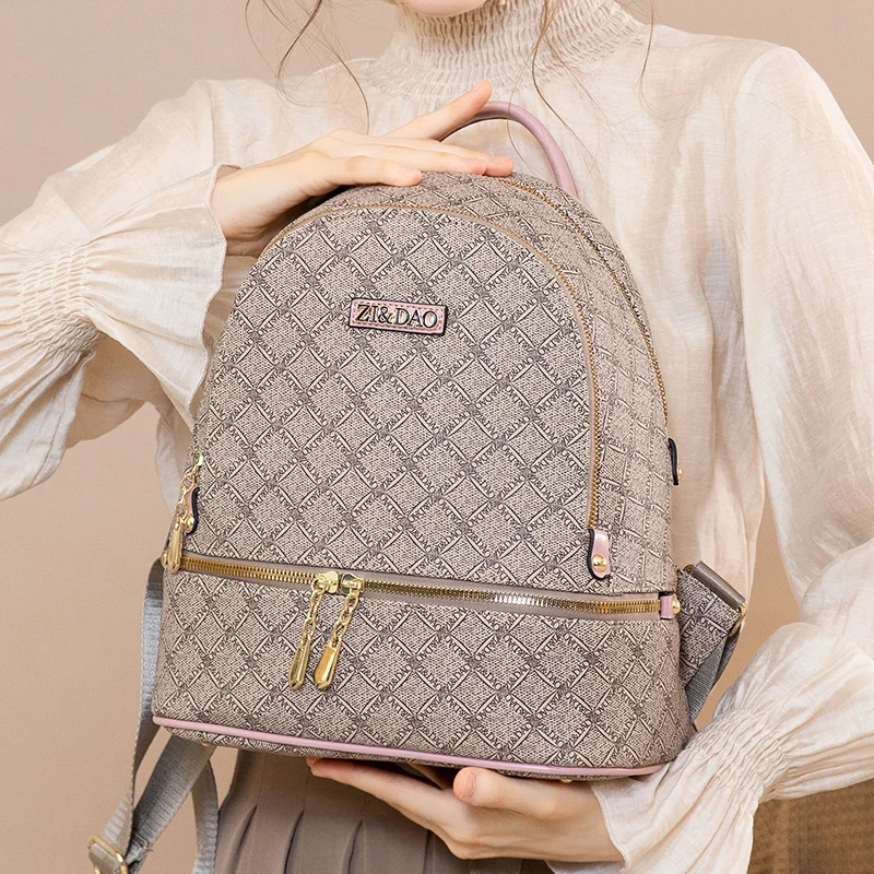 Brand Printed Women Backpack High Quality Youth Leather Backpacks for Teenage Girls Female School Women Travel Backpack