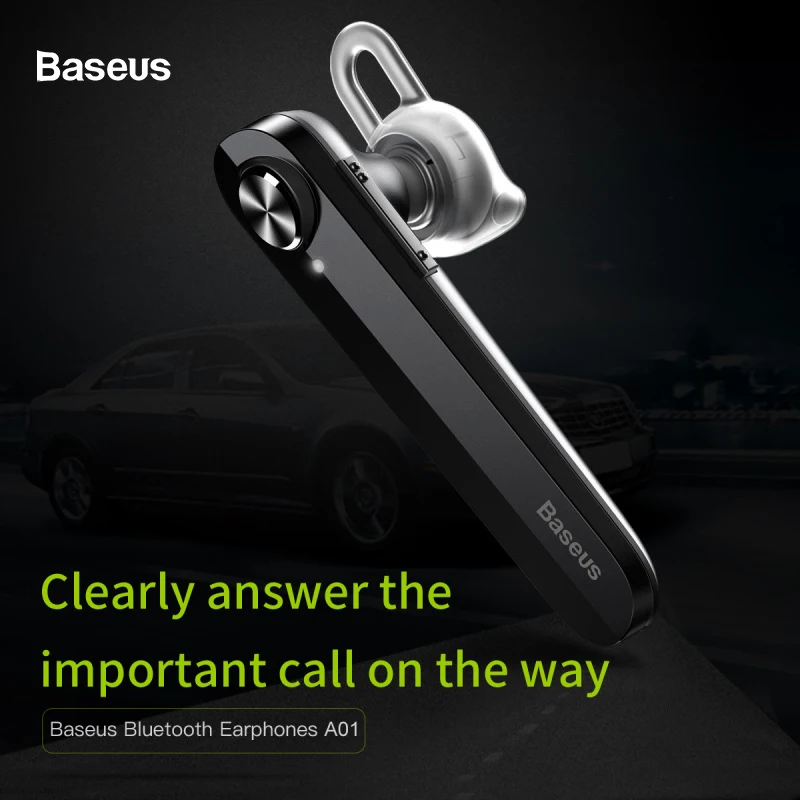 Baseus Encok одиночные наушники-вкладыши металлические тяжелые басы качество звука музыкальные наушники мини bluetooth гарнитура fone de ouvido sem fio