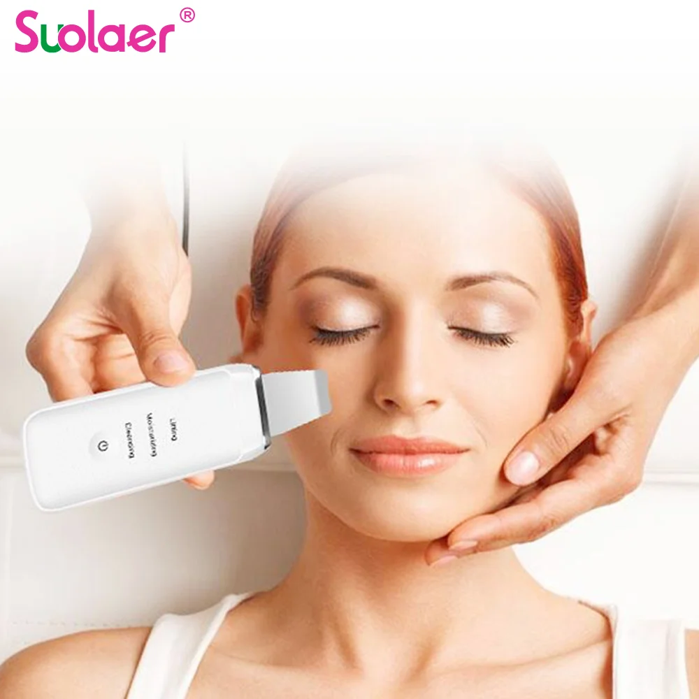 Профессиональный ультразвуковой скребок для кожи лица ионный глубокий уход за