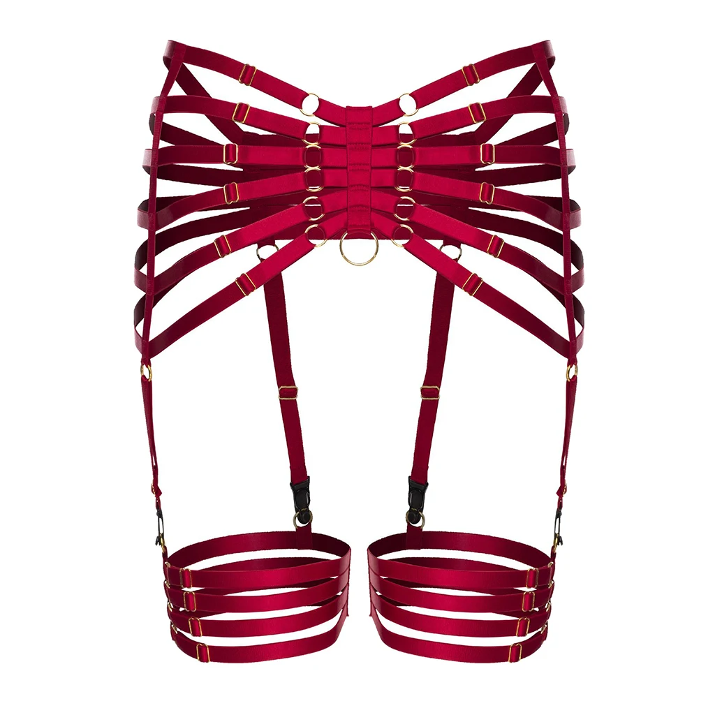 

Женская подвязка, эластичная портупея, клетка для ног, поясная повязка, бондажное белье