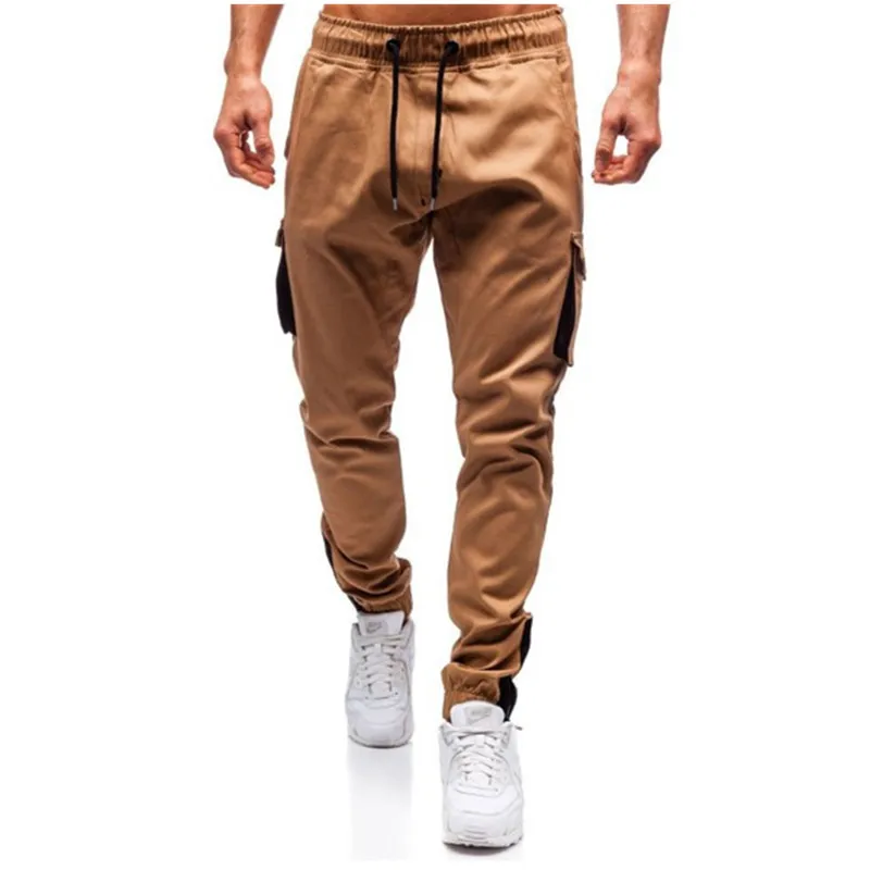 Тонкие летние мужские камуфляжные повседневные штаны Лоскутные Спортивные