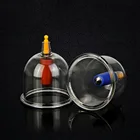 Пластиковые вакуумные банки для массажа, банки для вакуумного массажа, большой размер 64 мм, с влажной присоской