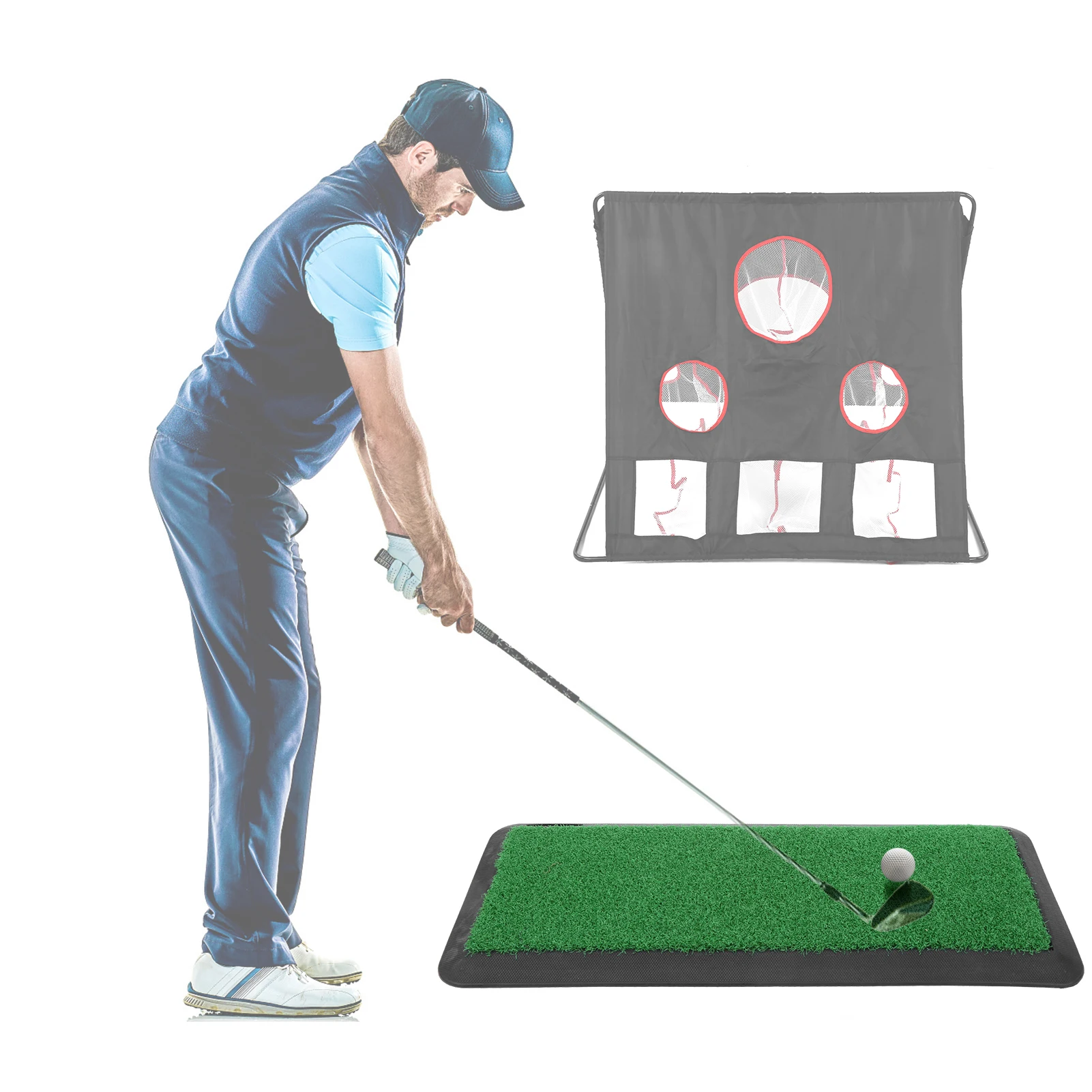 

18,5x7,9 в гольф-качели коврик Golfer Фотофон с садом пастбищем для практики учебное оборудование Обучающие приспособления для игры в гольф с иску...