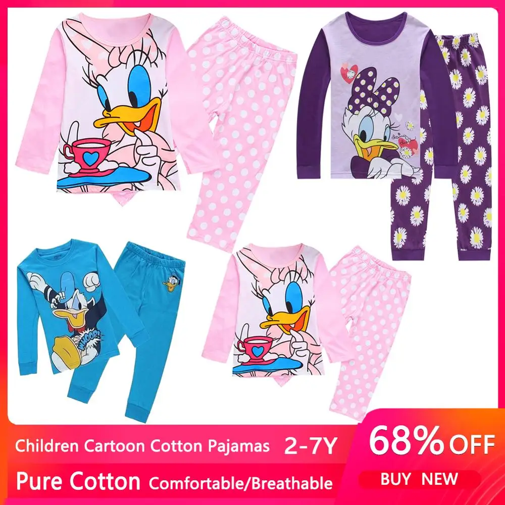 Детская Пижама из чистого хлопка с длинным рукавом|Комплекты пижам| |