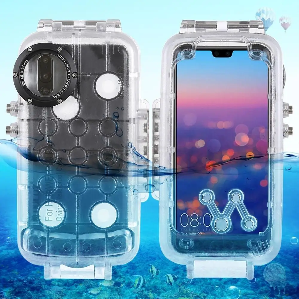 Waterproof Diving Case for Huawei Mate 20 Pro 40m/130ft Underwater swimming Cover P20 pro Photo Camera | Мобильные телефоны и