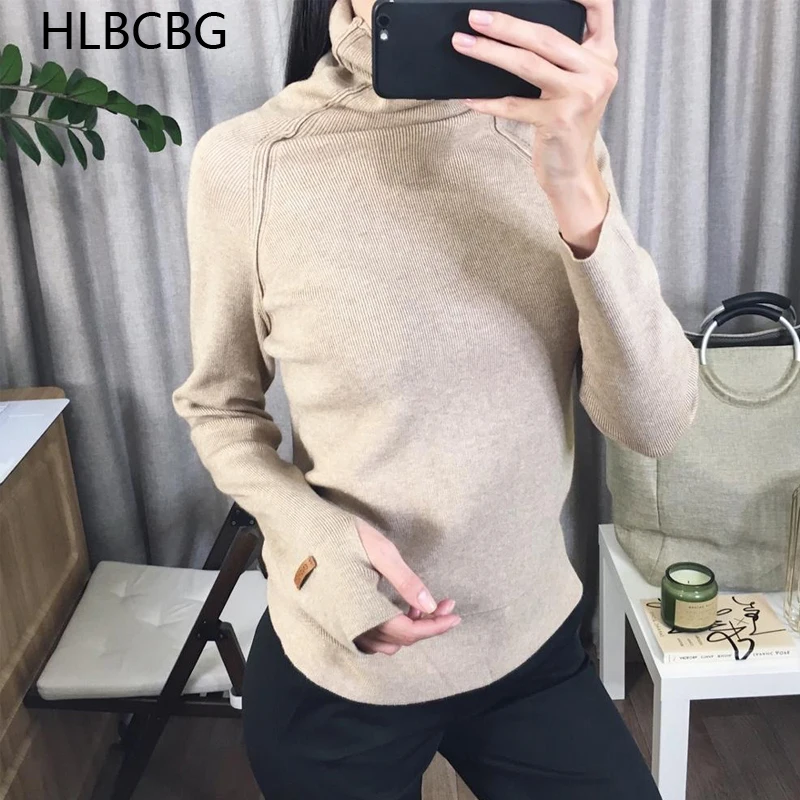 

Свитер женский осенне-зимний, вязаный, с высоким воротом