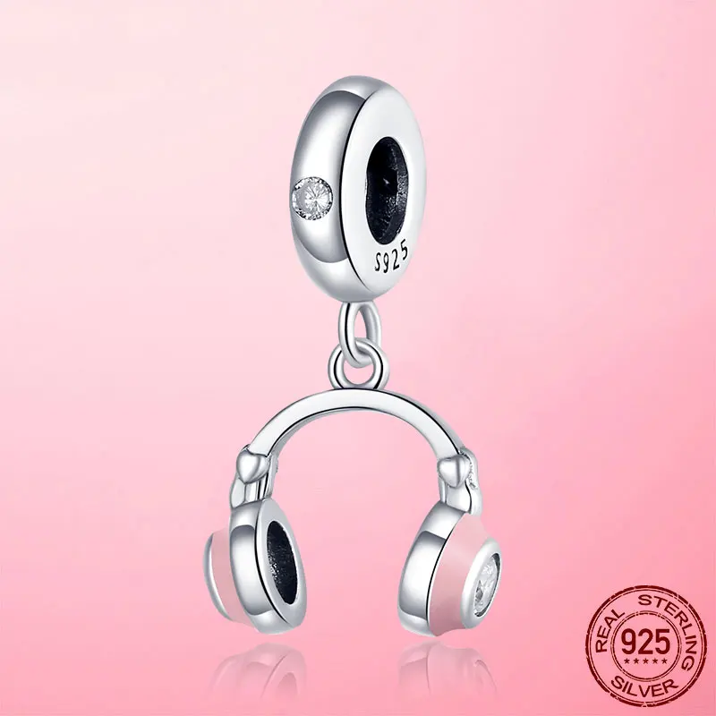 

Подвеска-Шарм для наушников из серебра 925 пробы, подходит для браслета Pandora