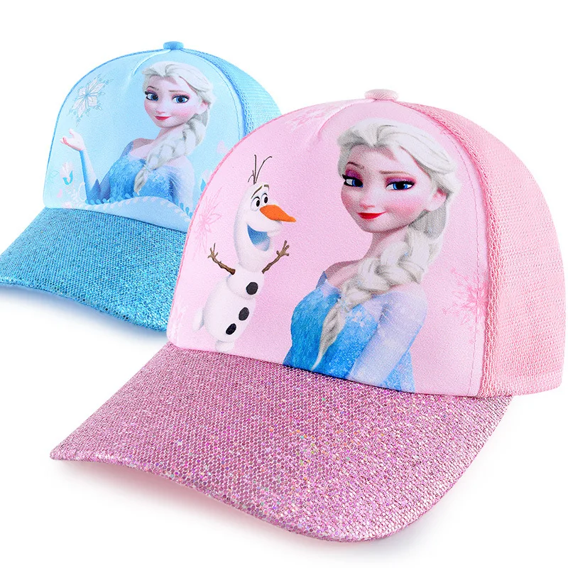 Genuine Disney Frozen Elsa Princess Children Hat Girls Baby Cap Toddler Kid Sun Beach Cartoon Fashion 2020 New | Детская одежда и