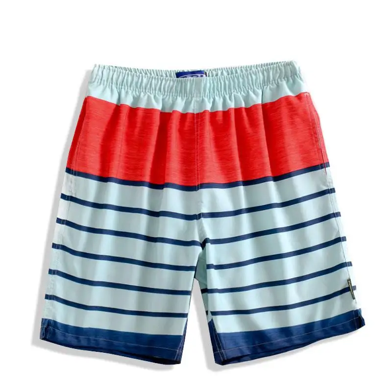 

New Arrival Fashion Men Beach Shorts Stripes Summer Drying Swimwear Trend Plus Size S M L XL 2XL