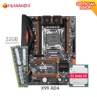 Материнская плата HUANANZHI X99 AD4 X99 с Intel XEON E5 2666 v3 с 2*16G DDR4 RECC память комбинированный комплект NVME NGFF SATA USB 3,0