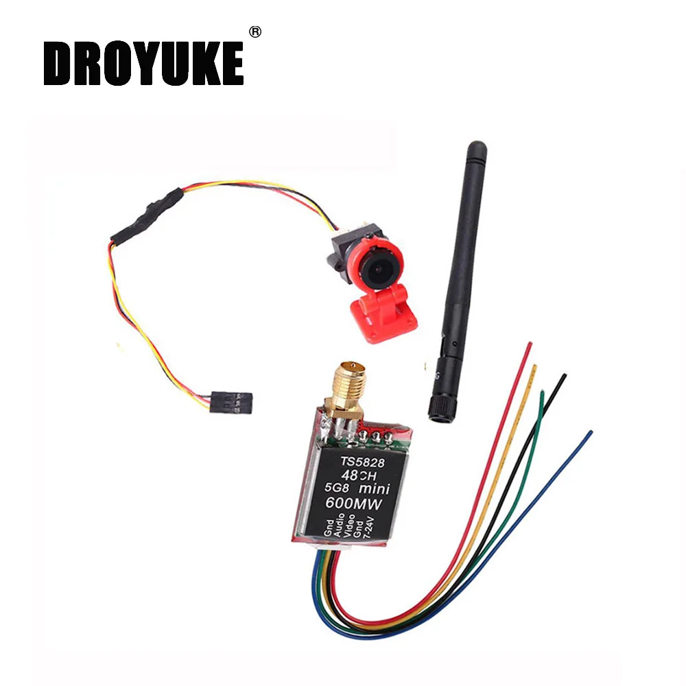 Мини видеокамера Droyuke FPV 1000 TVL ЛИНИЯ 2 8 мм объектив/TS5828 микро 5 8G 600 мВт 48CH передатчик