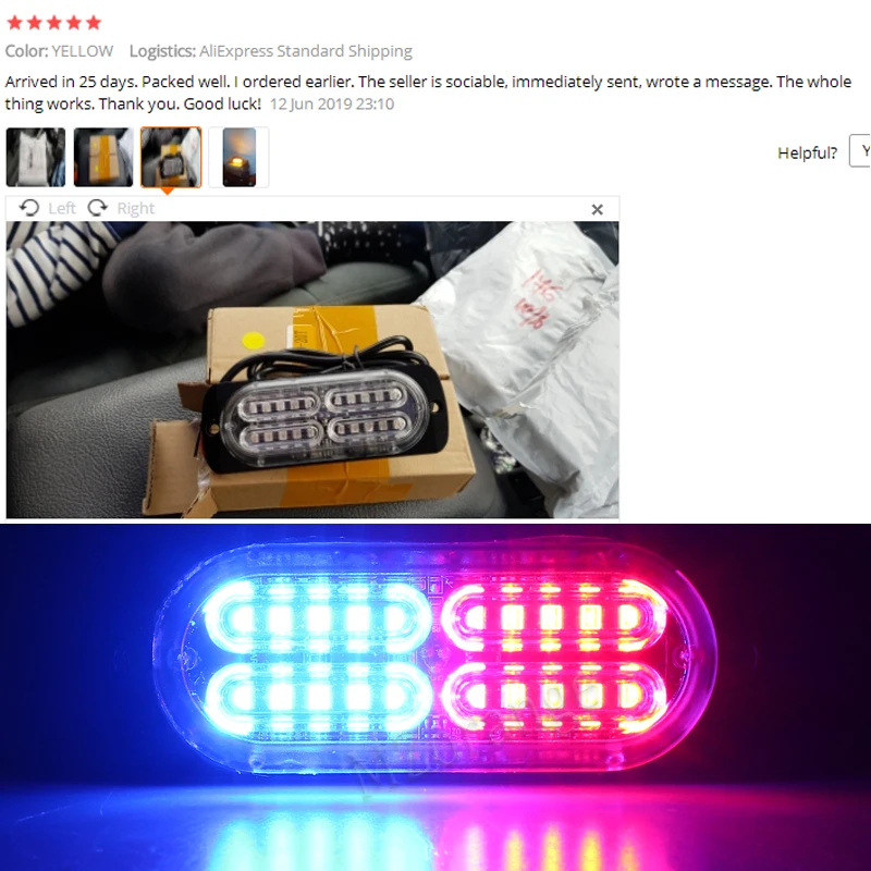 MZORANGE1PCS ультра-тонком высоком Мощность Водонепроницаемый 12 V-24 V 20 светодиодный автомобиль грузовик, можно использовать при аварийной ситуации Strobe Предупреждение сигнальные полицейские светильник красный