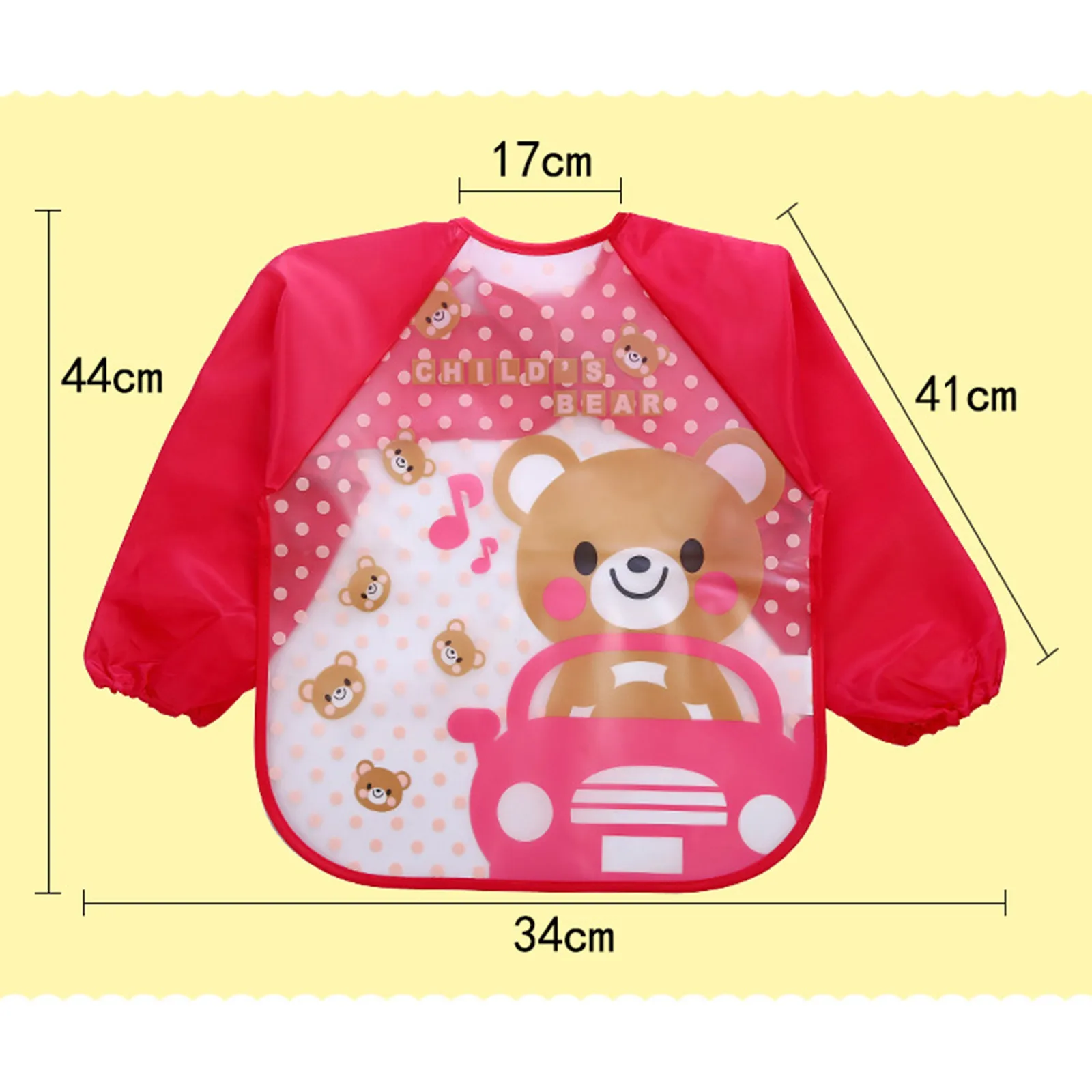 

2021Baby Children's Infants new hot selling stylish waterproof hooded long-sleeved back-dressing eating clothes bib bavoir bb