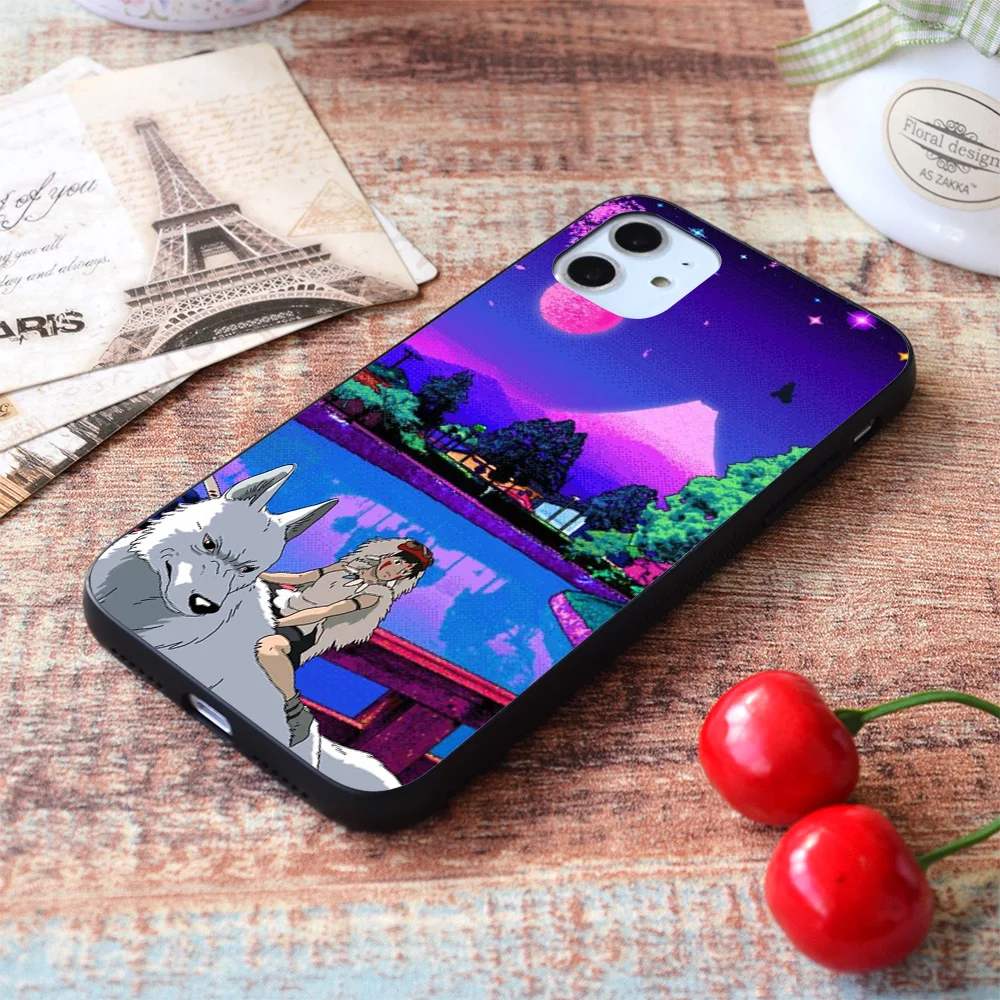 

For iPhone Princess Mononoke Soft TPU Border Apple iPhone Case