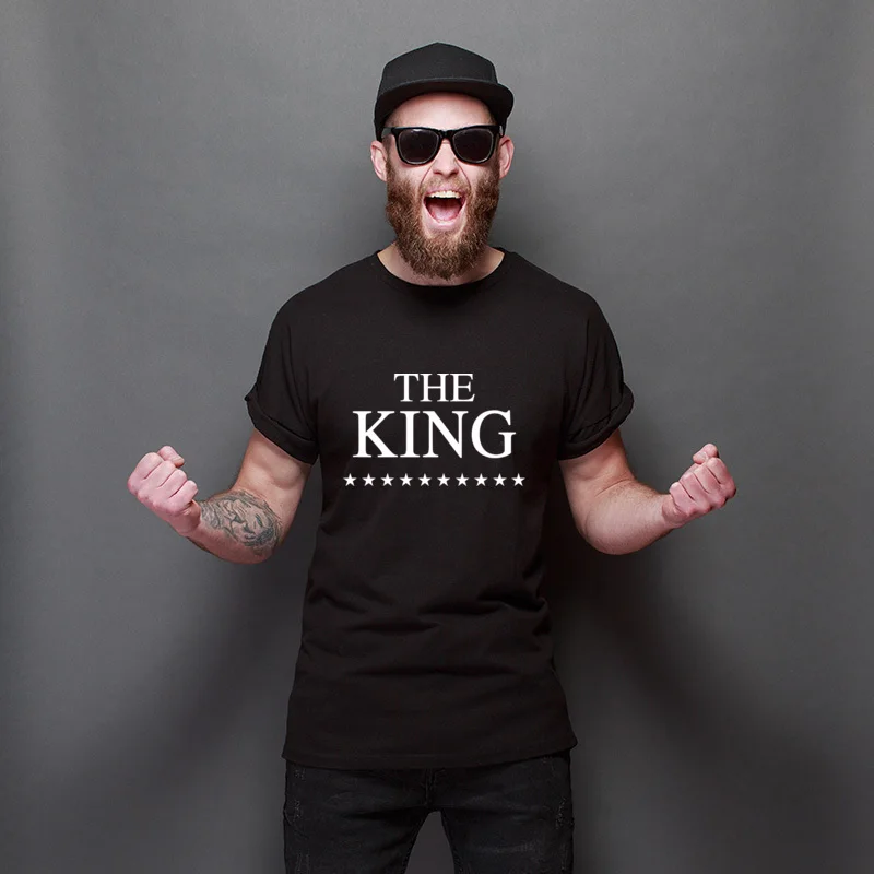 

The King Short Sleeve Teenagers Tops Shirt Crazy Personalized Tops Summer Loose Newest Tops T Shirt Drop Shipping