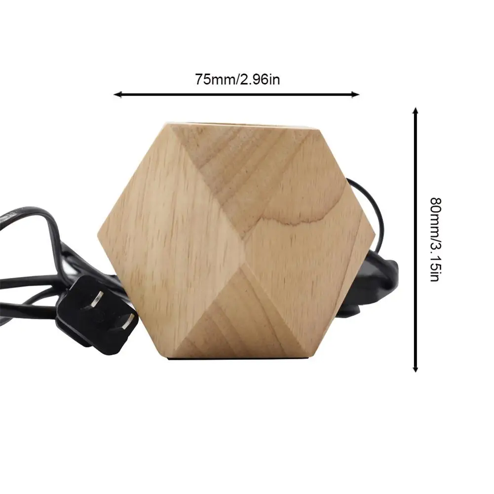 

Retro Table Lamp E27 Lamp Holder Retro Wood Lamp Holder Wooden Desk Lamp With Switch Plug Log Diamond Small Lamp Holder