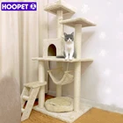 HOOPET большая кошка дерево Дом Кондо кошки игрушки окунь развлечение игровая площадка стабильная Мебель для кошек Многоуровневая башня с лестницей