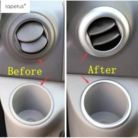 lapetus accessories fit for nissan nv200 evalia 2015 2019 front water cup holder ring air condition ac outlet vent cover trim