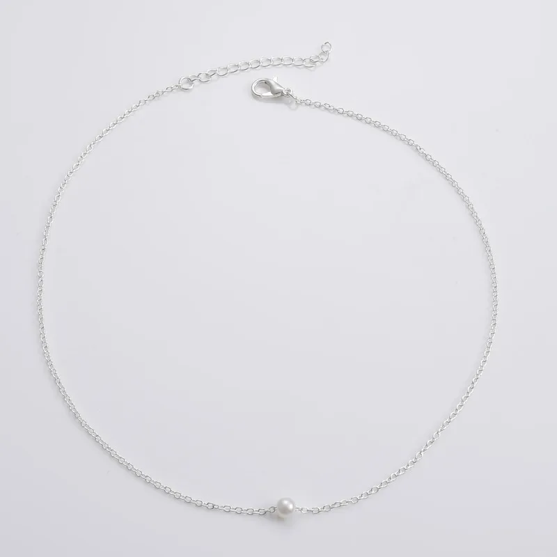 Женское Ожерелье из искусственного жемчуга короткое дамское ожерелье