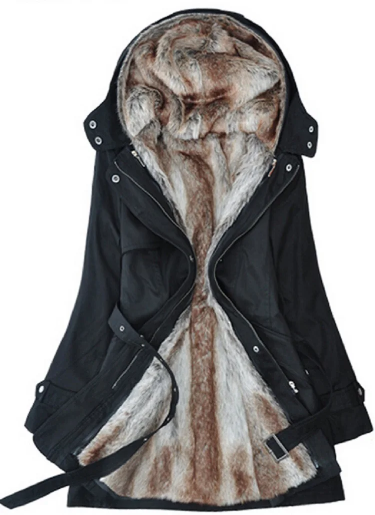 Бесплатная доставка 2014 женские пальто из искусственного меха с капюшоном