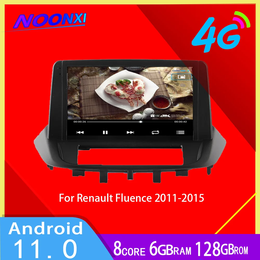 

6+128GB Android 10 For Renault Fluence 2011-2015 Carplay 5G Car DVD GPS Navigation Auto Radio Stereo Multimedia Player HeadUnit