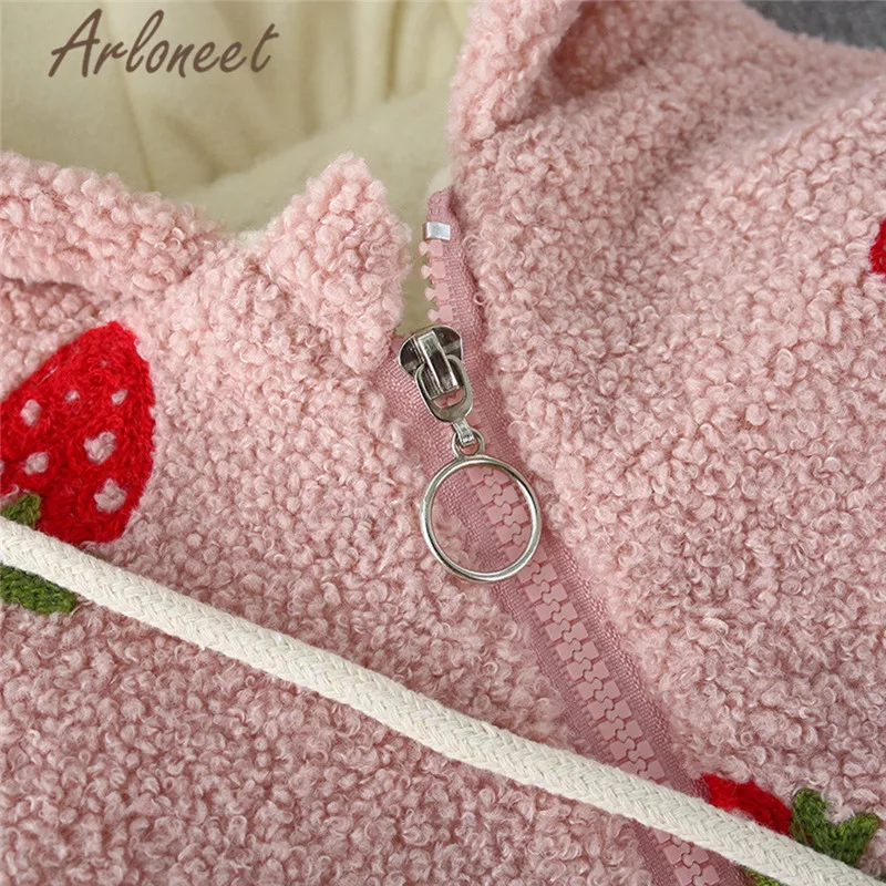 Детское пальто ARLONEET теплая зимняя плотная куртка для девочек свободная на молнии