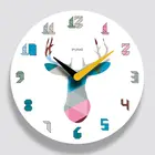 Часы для гостиной, Простые Модные настенные часы, часы для спальни, Мультяшные современные креативные декоративные настенные часы в скандинавском стиле, настенные часы