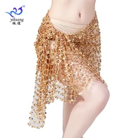 new style women belly dance costumes festival hip scarf sequins bellydance performance wear hip scarf 12 colors