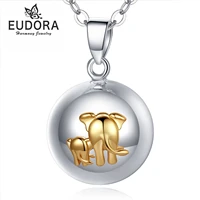eudora 20mm baby angel caller elephat necklace pregnancy chime ball with 45in chian mexcian bola pendants wishing balls jewelry