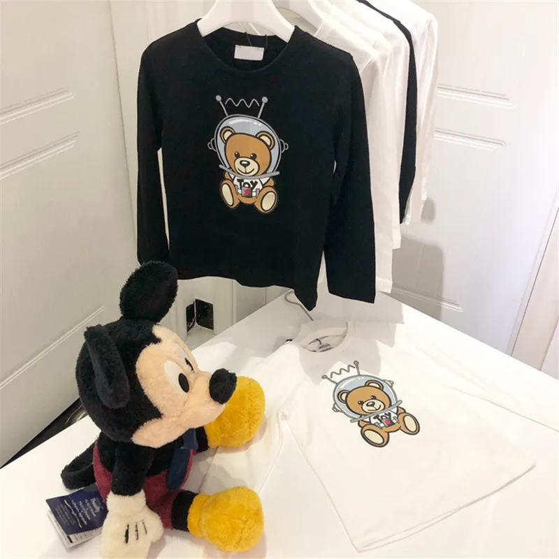 Toddler Boys Tshirts Girl Boy Tshirt Children Tops Long Sleeve T Shirt For Boys Kids Cartoon bear baby Clothes