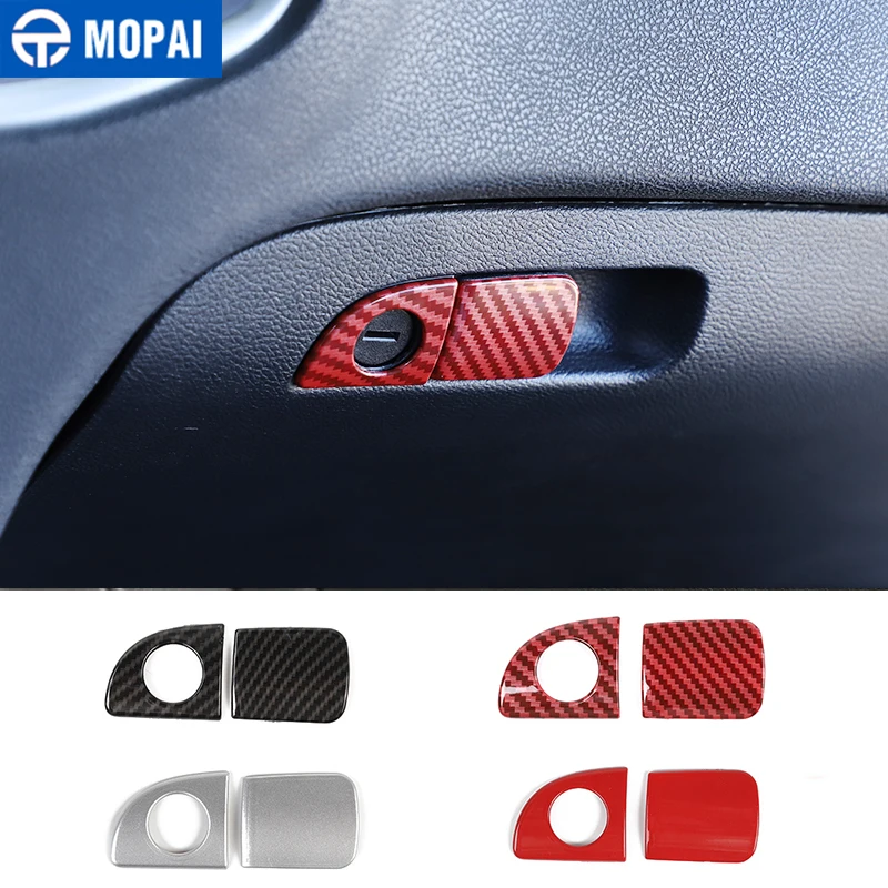 

MOPAI Accessories for Dodge Charger 2010+ Car Copilot Storage Box Switch Decoration Cover Sticker for Dodge Challenger 2015+