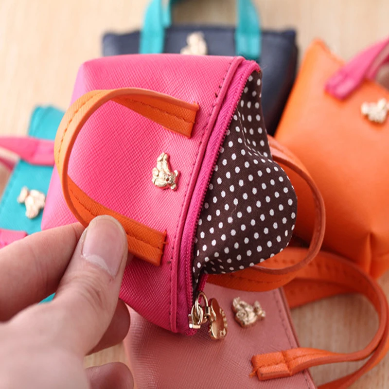 Цвет конфеты мини PU Монета брелок для ключей небольшой цвет красочные изменения Сумочка для женщин сладкий конфеты цвет s клатч бумажник для денег кошелек