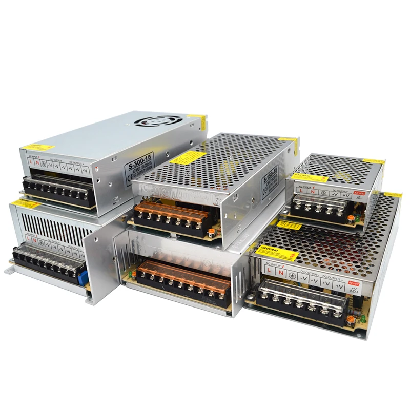 

Универсальный источник питания для светодиодной ленты, источник питания 15 В, 24 В, 48 В постоянного тока, 1 А, 3 А, 5 А, 10 А, 20 А, 30 А, трансформатор 220 В в 24 В, 48 В