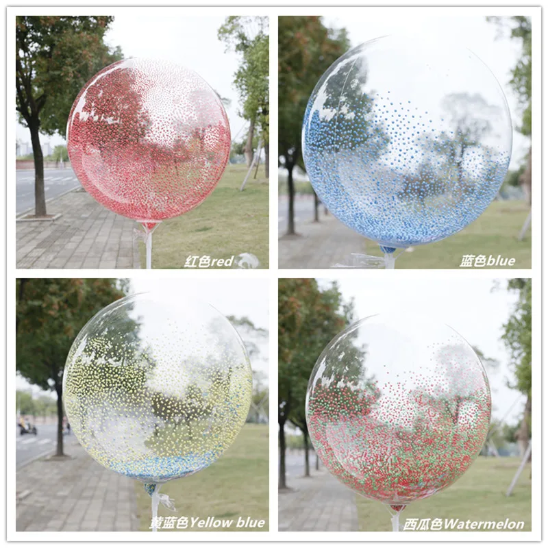 

One Giant Transparent Balloon Colorful Bubble Balloon Birthday Party Wedding Decoration Balloon Anniversary BoBo Balloon