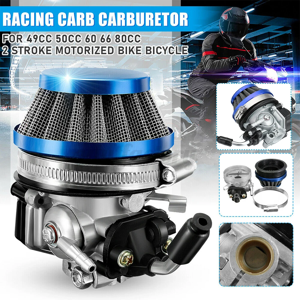 

47-80cc Mini Motorcycle Small Sports Car Four-Wheel Off-Road Vehicle Modified Two-Stroke Engine Carburetor with Air Filter