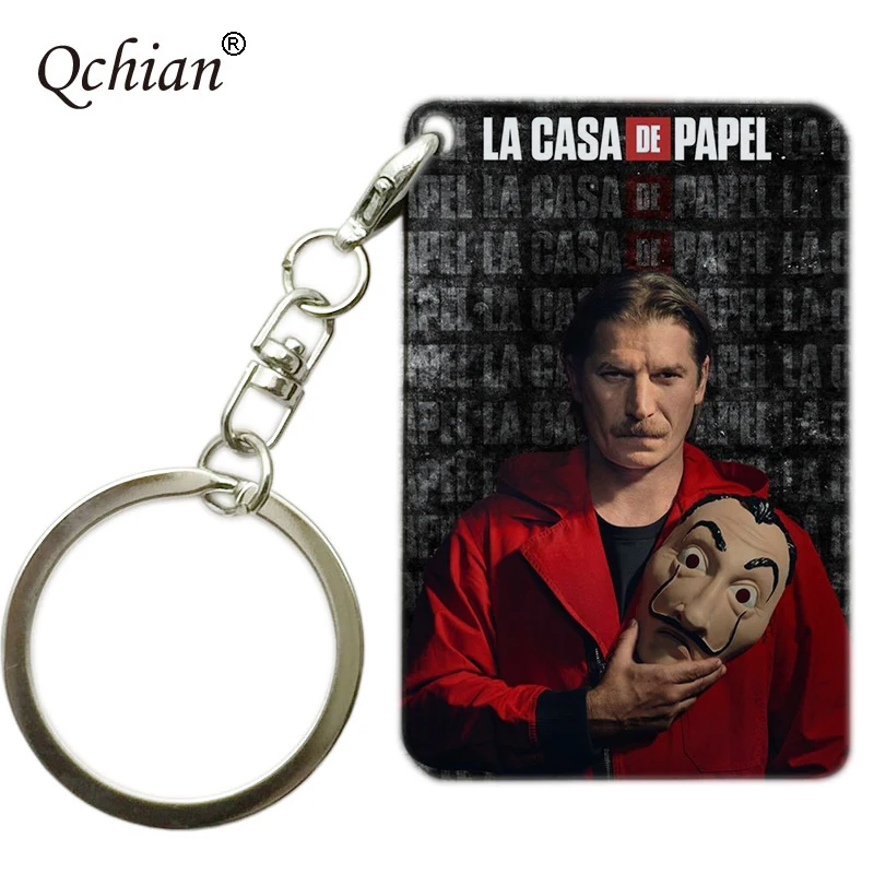 TF95-K-46 ТВ шоу House Of paper брелки для ключей деньги кража брелок La casa de papel chaviro для женщин и мужчин модные ювелирные изделия bella ciao музыкальная шкатулка - Цвет: TF95-K-46