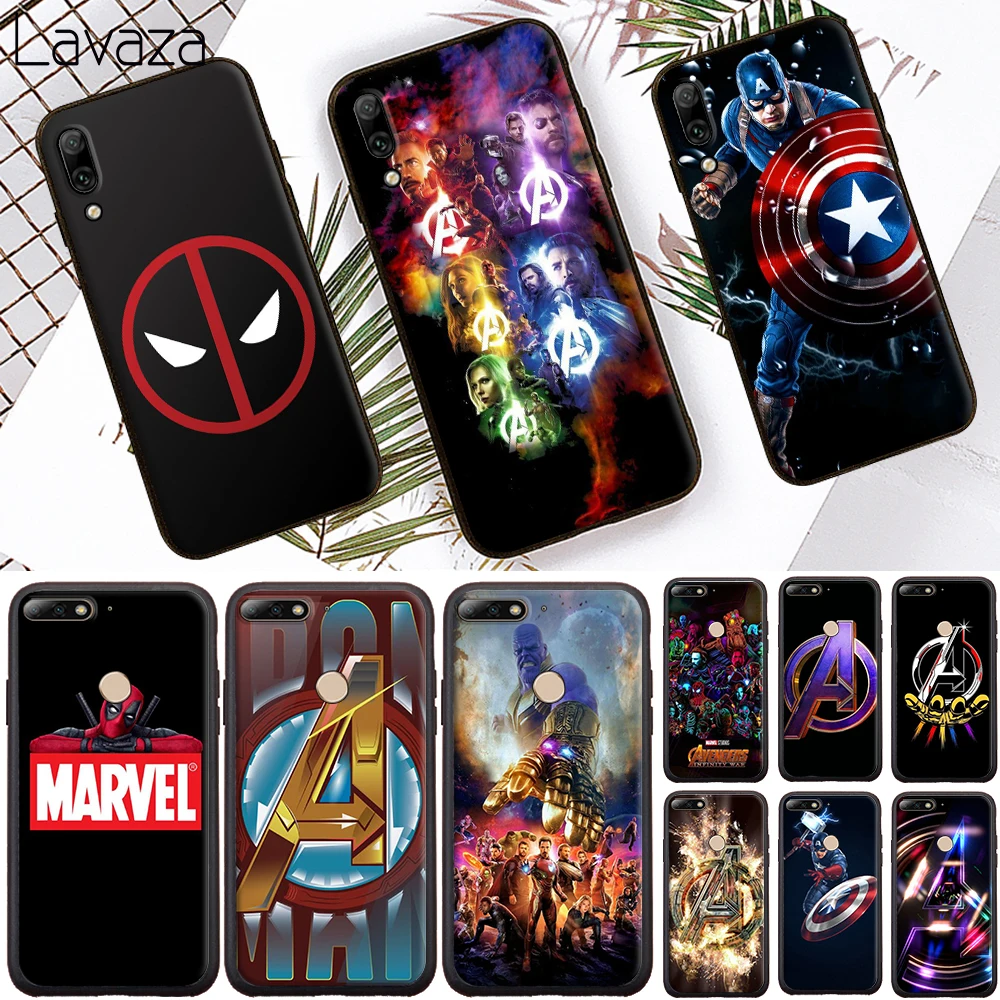 Мягкий чехол с логотипом Мстителей для Huawei Honor 6A 7A 8A 20 Pro 7C 8C 7 8X 8 9 10 lite 20S Note View |