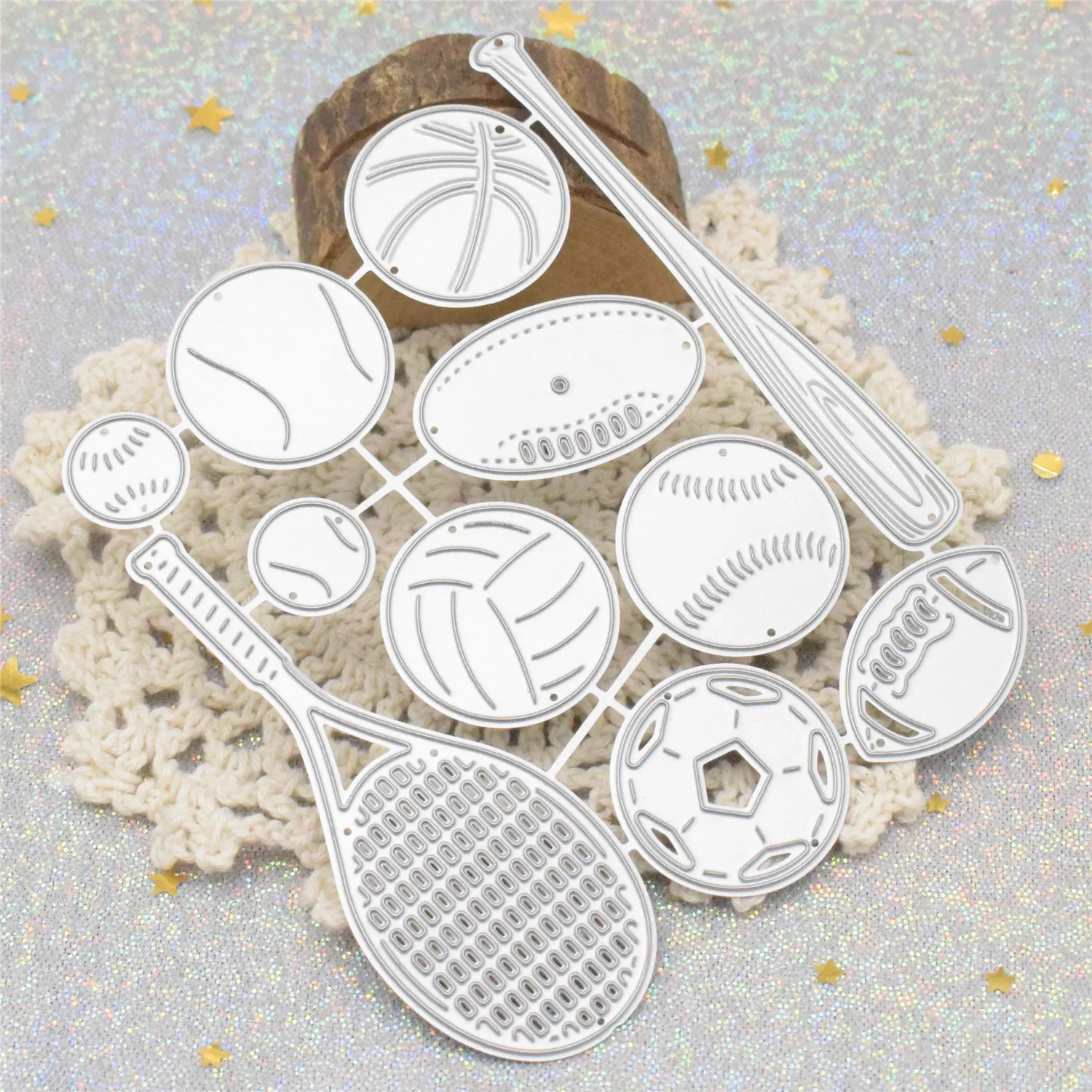 Новинка спортивный металлический трафарет для бейсбола баскетбола рукоделия