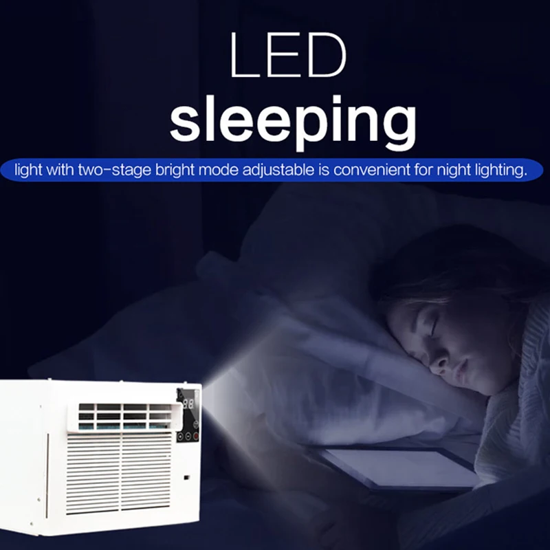 Room Dormitory Portable Air Cooler Remote Control Small Desktop Refrigeration Conditioning Fan Panel 900W | Бытовая техника