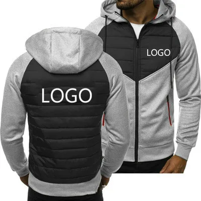 

2021 New Men Hoodies Custom Logo Spring Autumn Jacket Casual Sweatshirt Long Sleeve Zipper Hoody S-3Xl