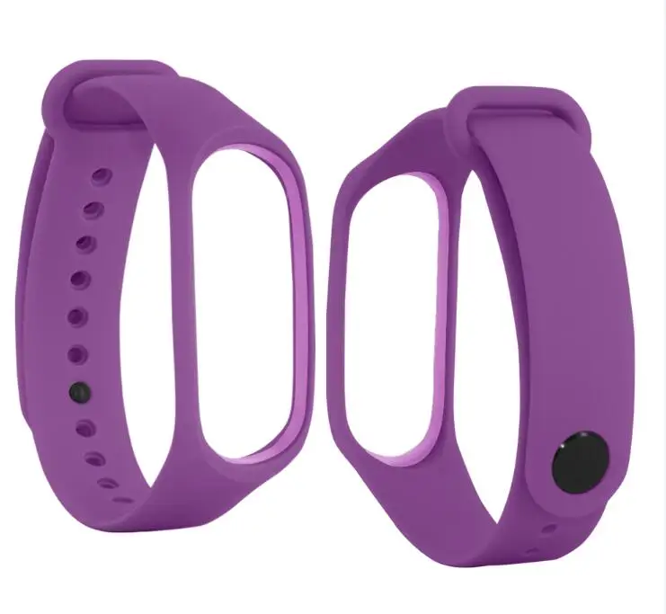 Браслет для xiaomi mi Band 3 4 спортивный ремешок часы силиконовый ремешок для xiaomi mi band 3 4 браслет mi band 4 3 ремешок - Цвет: purple