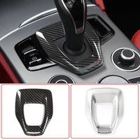car styling center console gear shift panel frame cover trim abs chrome for alfa romeo giulia stelvio 2020 interior accessories