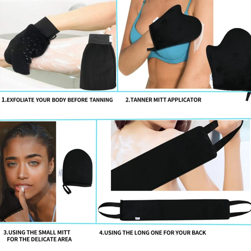 Отшелушивающие перчатки для ванной отшелушивающие и душа 3 шт.|Скрабы средства