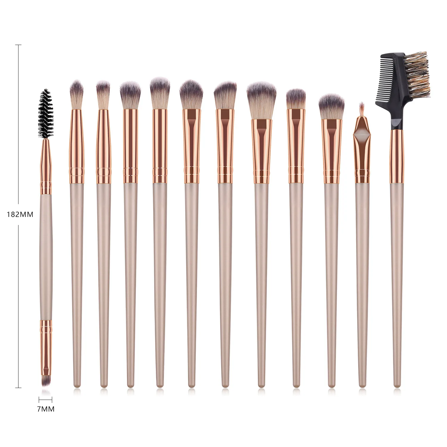 Pro 12 шт. набор кистей для макияжа Тени век подводка глаз с ресницами губами Кисть