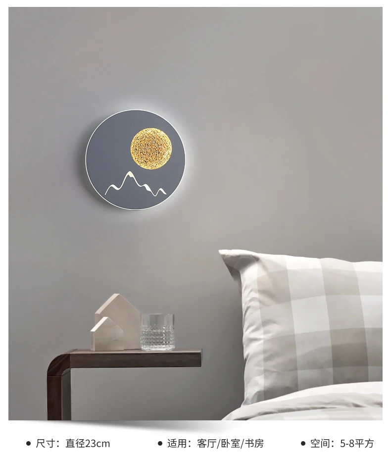 Скандинавский постсовременный настенный светильник украшение в виде круглой